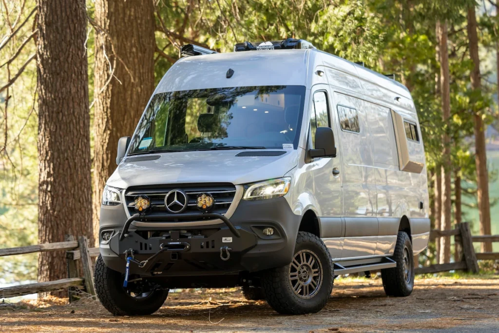 A photo of a new Mercedes  Sprinter converted into camper van 