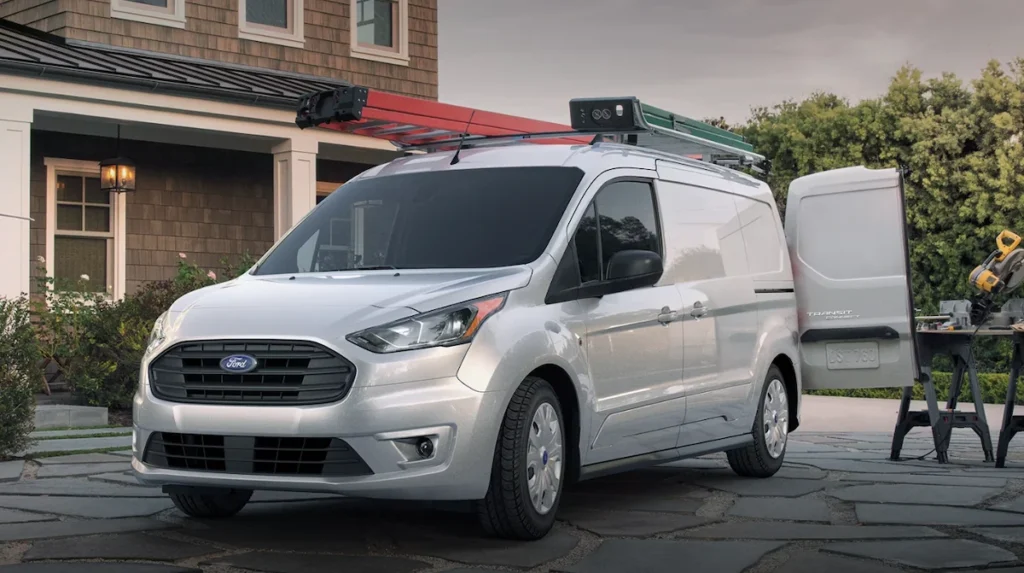 A photo of a Ford Transit Connect low-roof cargo van.